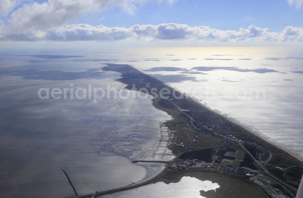 Sylt from above - South of the island of Sylt in Schleswig-Holstein