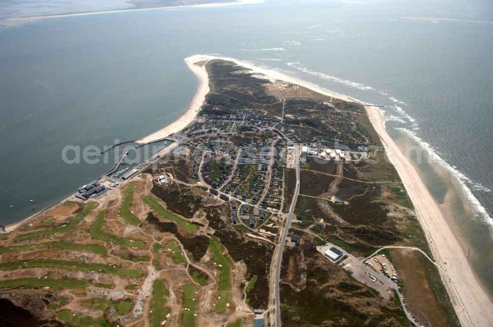 Hörnum auf Sylt from above - Blick auf die Südspitze der Insel Sylt mit der Stadt Hörnum. Kontakt: Tourismus-Service Hörnum, Rantumer Str. 20, 25997 Hörnum/Sylt, Tel. +49(0)4651 9626-0, Fax +49(0)4651 9626-66, E-Mail: info@hoernum.de