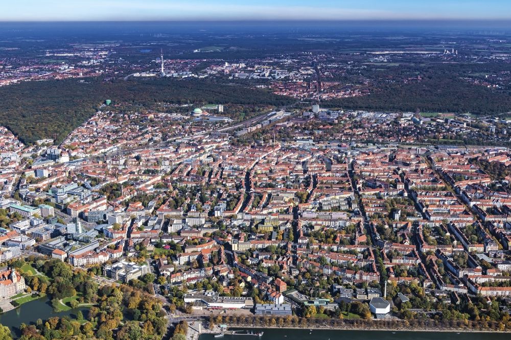 Aerial photograph Hannover - South Town in Hannover in the state Lower Saxony, Germany