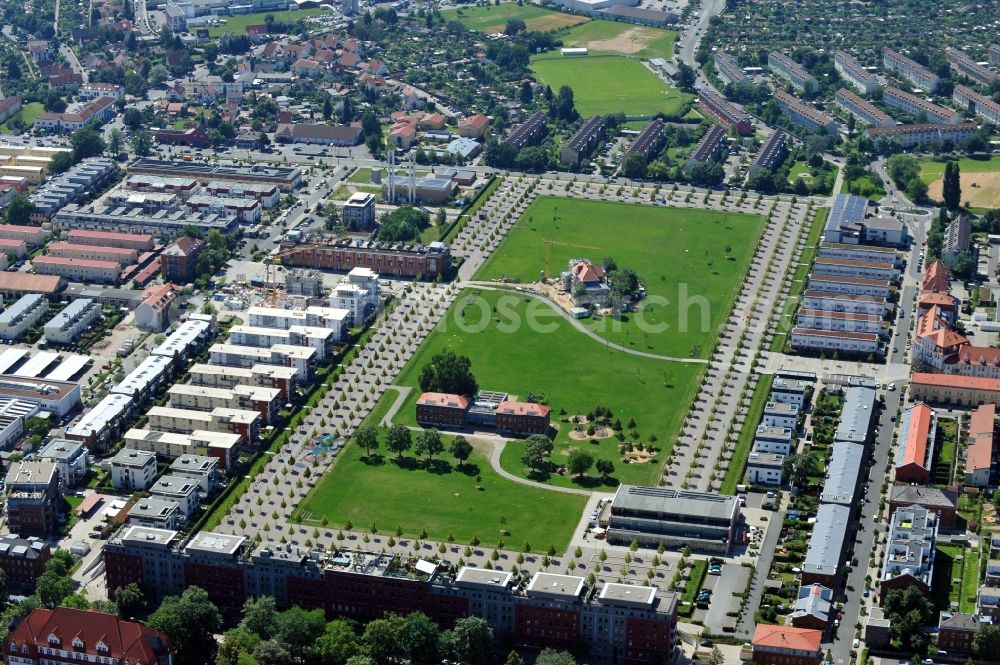 Aerial photograph Fürth - View of the Südstadtpark Fuerth in the state Bavaria