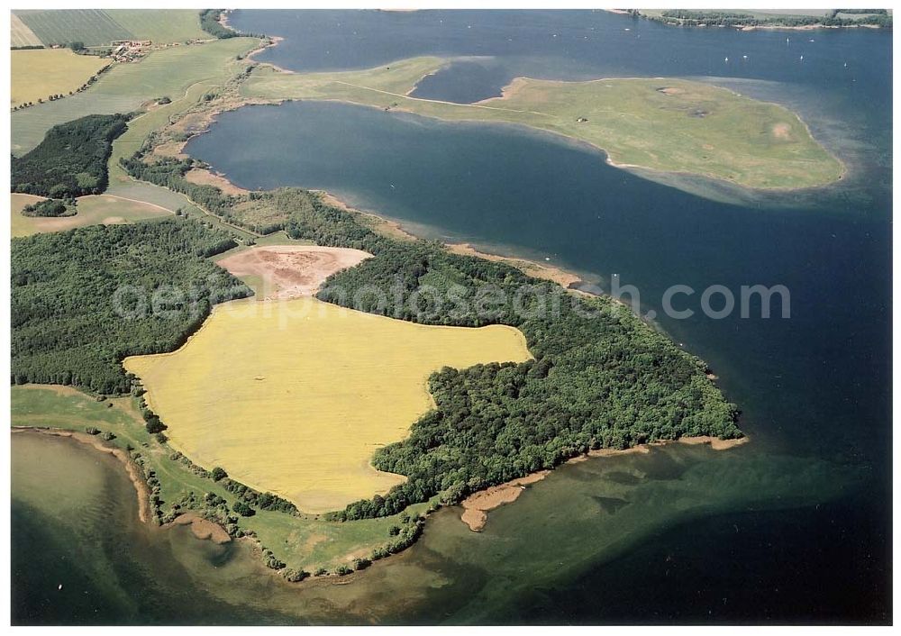 Rechlin from the bird's eye view: Südufer der Müritz bei westlich von Rechlin.