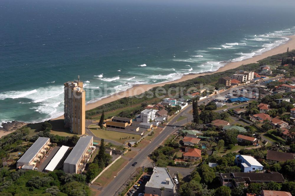 Aerial photograph Amanzimtoti - Left lower corner Sea Tower hotel resort at Kingsway Street in Amanzimtoti in South Africa