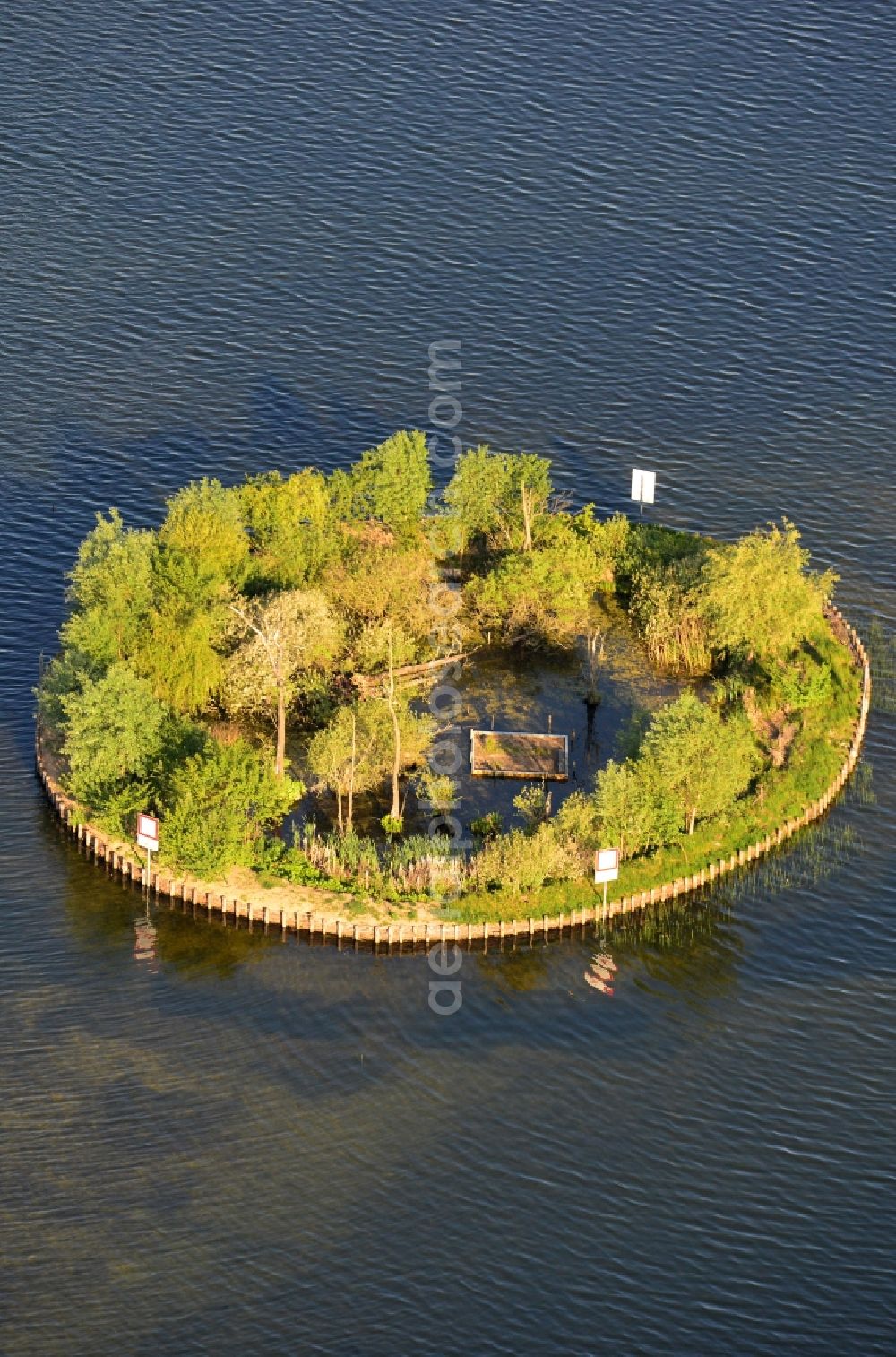 Aerial image Lindow (Mark) - Sea Island on the Gudelacksee in Lindow (Mark) in the state Brandenburg