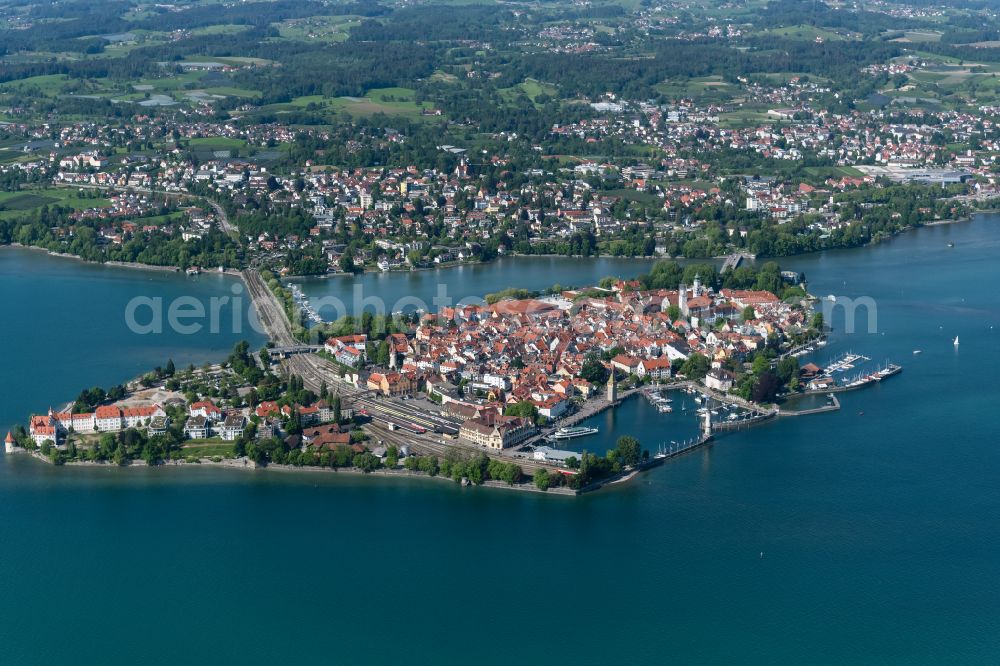 Aerial photograph Lindau (Bodensee) - Lake Island Lindau in Lindau (Bodensee) at Bodensee in the state Bavaria, Germany