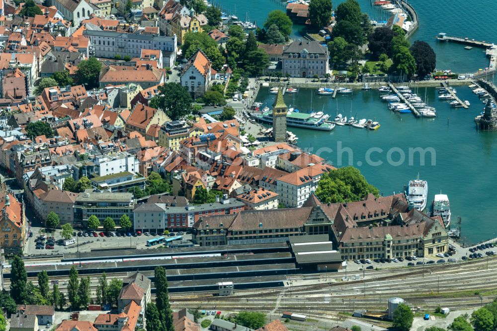 Aerial photograph Lindau (Bodensee) - Lake Island Lindau in Lindau (Bodensee) at Bodensee in the state Bavaria, Germany