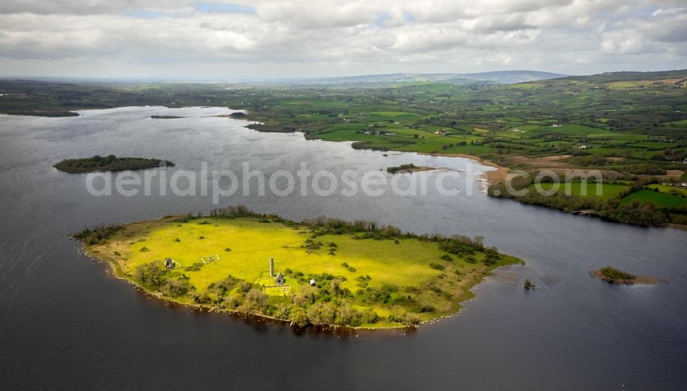 Aerial photograph Mountshannon - Lake Island on the Lough Derg in Mountshannon in Clare, Ireland