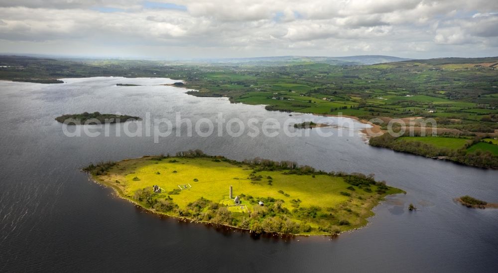 Mountshannon from above - Lake Island on the Lough Derg in Mountshannon in Clare, Ireland