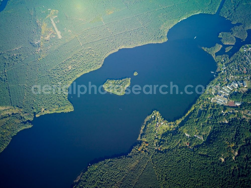 Aerial photograph Gosen-Neu Zittau - Sea Islands on the Seddinsee as well as residential area in Gosen-Neu Zittau in the state Brandenburg