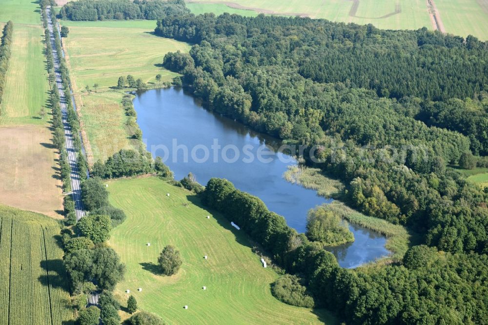 Wittendörp from above - Lake Island in Wittendoerp in the state Mecklenburg - Western Pomerania