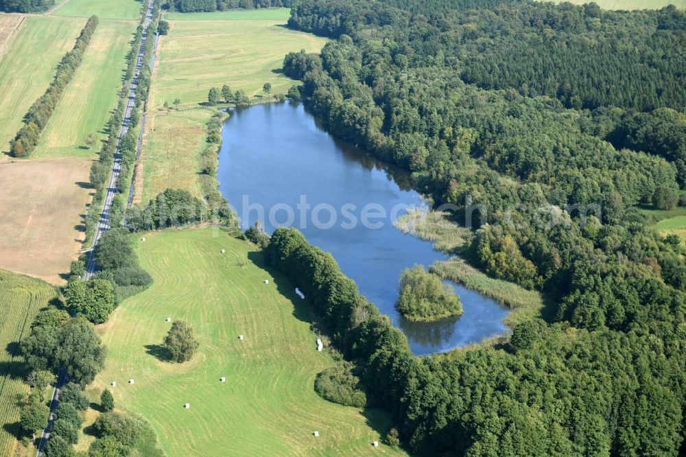 Wittendörp from the bird's eye view: Lake Island in Wittendoerp in the state Mecklenburg - Western Pomerania