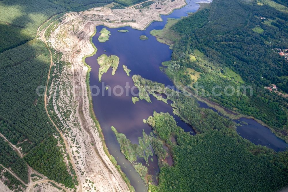 Senftenberg from above - Lake Island on the Senftenberger See in Senftenberg in the state Brandenburg