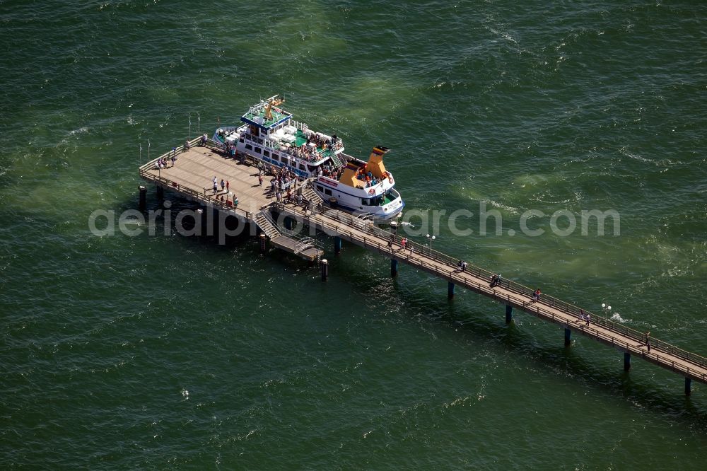 Binz from the bird's eye view: View of the sea bridge in Binz on the island Ruegen in Mecklenburg-West Pomerania