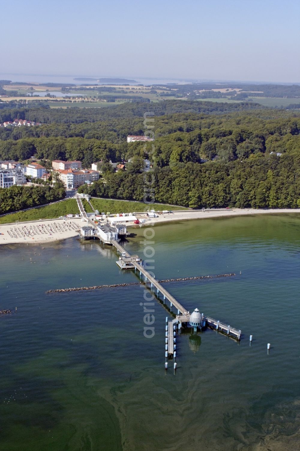 Sellin from the bird's eye view: Pier in Sellin on Ruegen Island in the state Mecklenburg - Western Pomerania