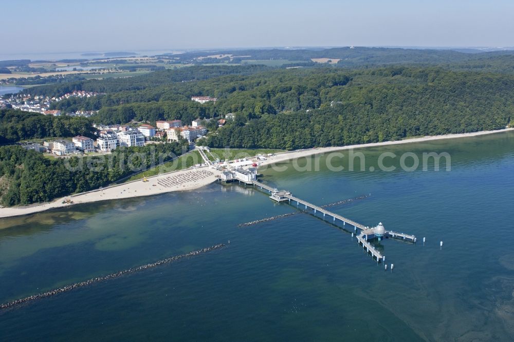 Aerial image Sellin - Pier in Sellin on Ruegen Island in the state Mecklenburg - Western Pomerania