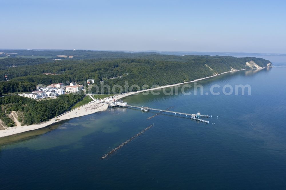 Aerial photograph Sellin - Pier in Sellin on Ruegen Island in the state Mecklenburg - Western Pomerania