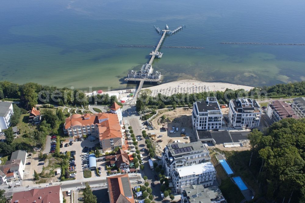 Aerial image Sellin - Pier in Sellin on Ruegen Island in the state Mecklenburg - Western Pomerania