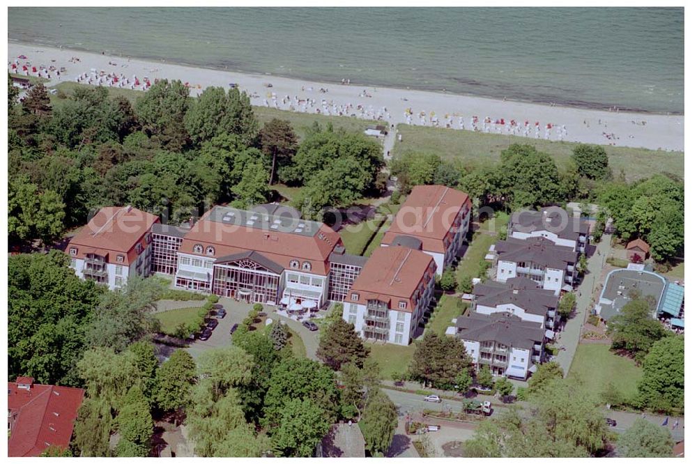 Aerial image Ostseebad Boltenhagen - 08.06.2004 Ostseebad Boltenhagen Seehotel GROSSHERZOG von MECKLENBURG an der Seebrücke in der Ostseeallee 1,23946 Ostseebad Boltenhagen,Tel.: 038825/ 50-0,Fax: 038825/ 50-500,FREE CALL: 0800/ 7 35 9999, e-Mail:info@seehotel-boltenhagen.de Achim Walder: http://