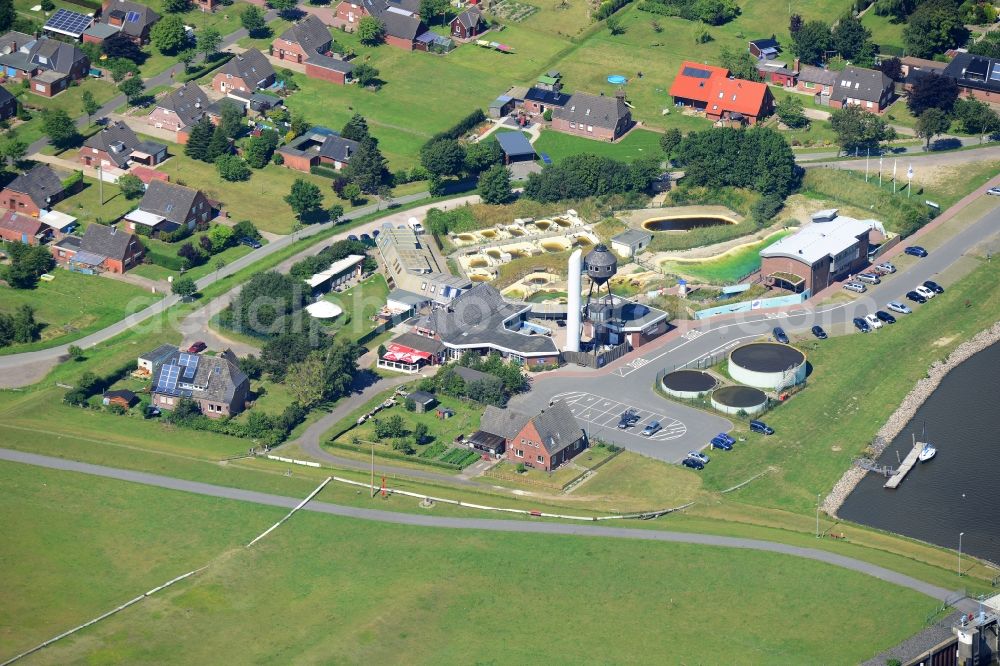 Aerial image Friedrichskoog - Animal wildlife protection station of Seehundstation Friedrichskoog e.V. An der Seeschleuse in Friedrichskoog in the state Schleswig-Holstein