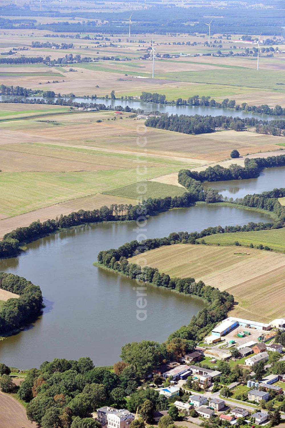 Aerial photograph WONGROWITZ / WAGROWIEC - View of chain of lakes near Wongrowitz / Paulsfeld in the Chodzieskie lake district