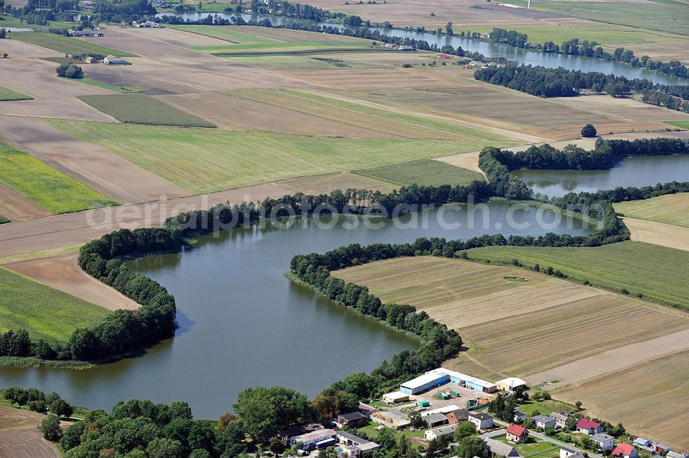 WONGROWITZ / WAGROWIEC from the bird's eye view: View of chain of lakes near Wongrowitz / Paulsfeld in the Chodzieskie lake district