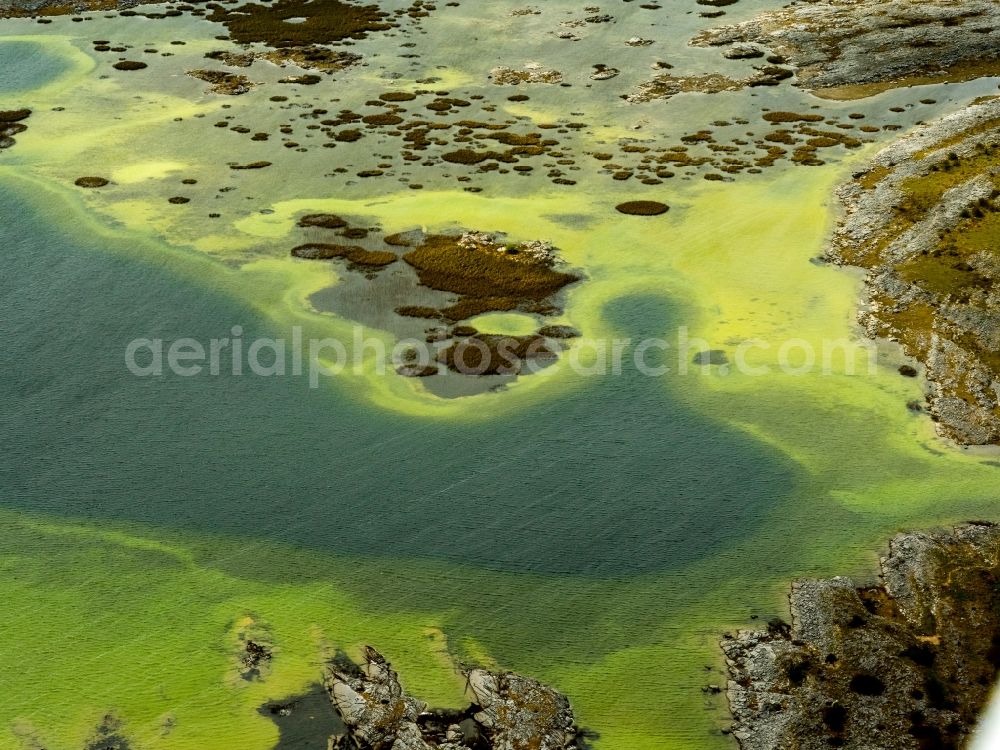 Aerial photograph Mullaghmore Burren County - Rock and mountain landscape in Mullaghmore Burren County in Clare, Ireland