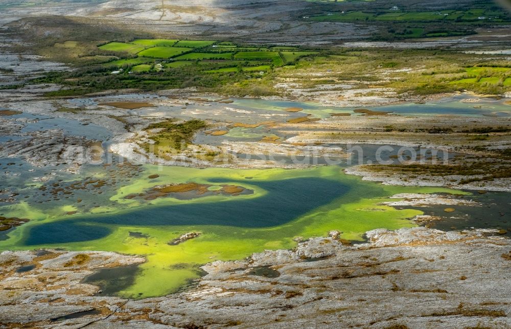 Mullaghmore Burren County from above - Rock and mountain landscape in Mullaghmore Burren County in Clare, Ireland