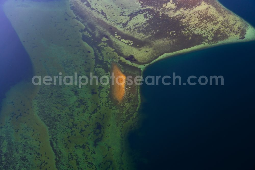 Aerial image Steckborn - Waterfront landscape on the lake Untersee on Bodensee in Steckborn in the canton Thurgau, Switzerland