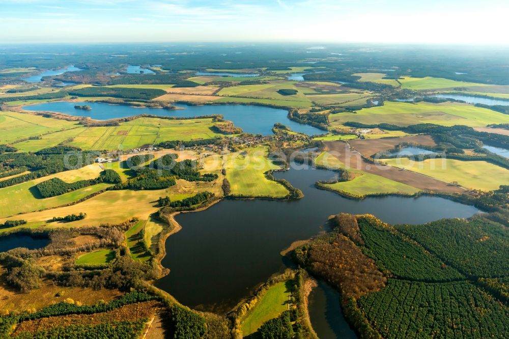 Wustrow from above - View of a seascape near Wustrow in the state Mecklenburg-West Pomerania