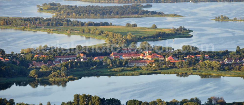 Kirchmöser from above - Seenlandschaft an der Seenkette bei Kirchmöser. Im Bild der Bereich am Großen Wusterwitzer See; Heiliger See; Möserscher See und Plauer See. Lakes in Kirchmöser.