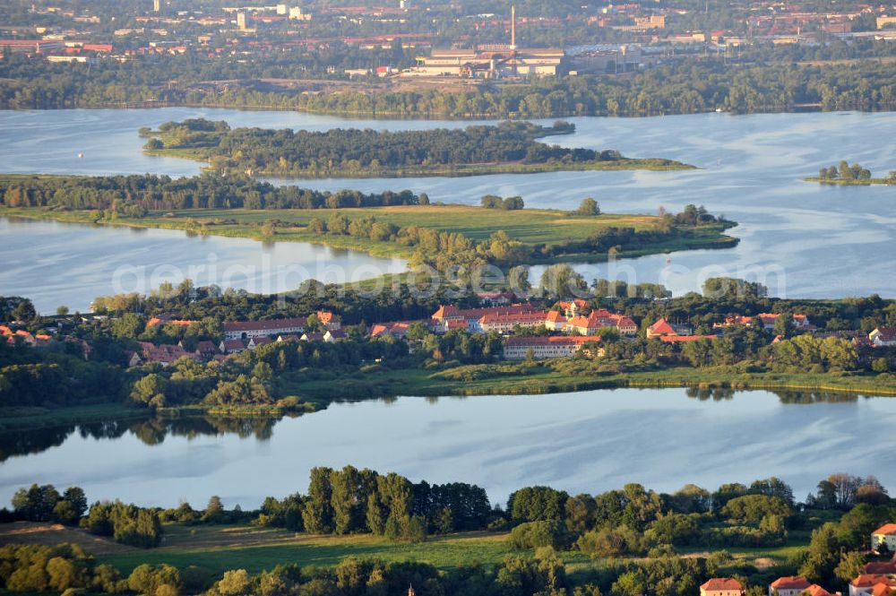 Kirchmöser from the bird's eye view: Seenlandschaft an der Seenkette bei Kirchmöser. Im Bild der Bereich am Großen Wusterwitzer See; Heiliger See; Möserscher See und Plauer See. Lakes in Kirchmöser.