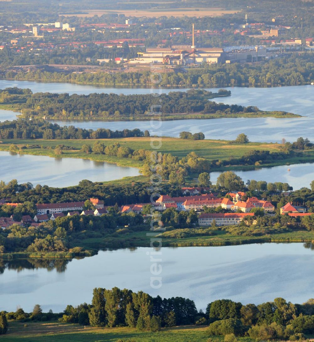 Aerial image Kirchmöser - Seenlandschaft an der Seenkette bei Kirchmöser. Im Bild der Bereich am Großen Wusterwitzer See; Heiliger See; Möserscher See und Plauer See. Lakes in Kirchmöser.