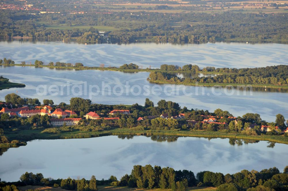 Kirchmöser from the bird's eye view: Seenlandschaft an der Seenkette bei Kirchmöser. Im Bild der Bereich am Großen Wusterwitzer See; Heiliger See; Möserscher See und Plauer See. Lakes in Kirchmöser.