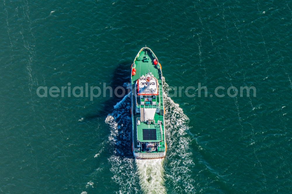 Aerial image Sassnitz - Sea cruiser and rescue ship HARRO KOEBKE der Deutsche Gesellschaft zur Rettung Schiffbruechiger ( DGzRS ) in Sassnitz in the state Mecklenburg - Western Pomerania