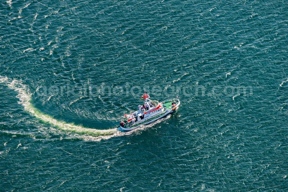 Aerial photograph Sassnitz - Sea cruiser and rescue ship HARRO KOEBKE der Deutsche Gesellschaft zur Rettung Schiffbruechiger ( DGzRS ) in Sassnitz in the state Mecklenburg - Western Pomerania