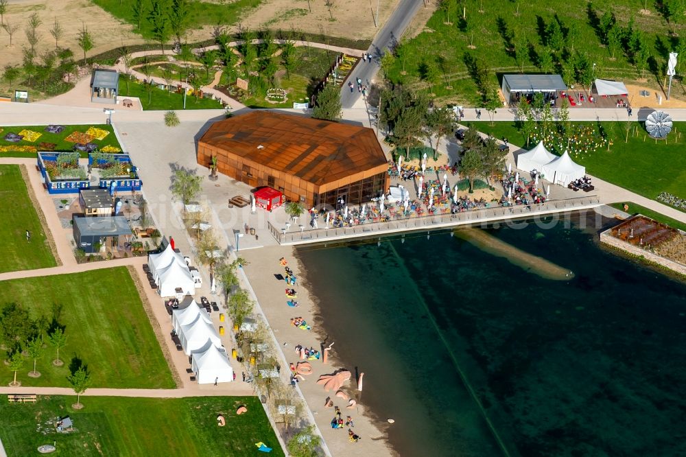 Aerial image Lahr/Schwarzwald - Exhibition grounds and park areas of the horticultural show Landesgartenschau 2018 in Lahr/Schwarzwald in the state Baden-Wuerttemberg, Germany