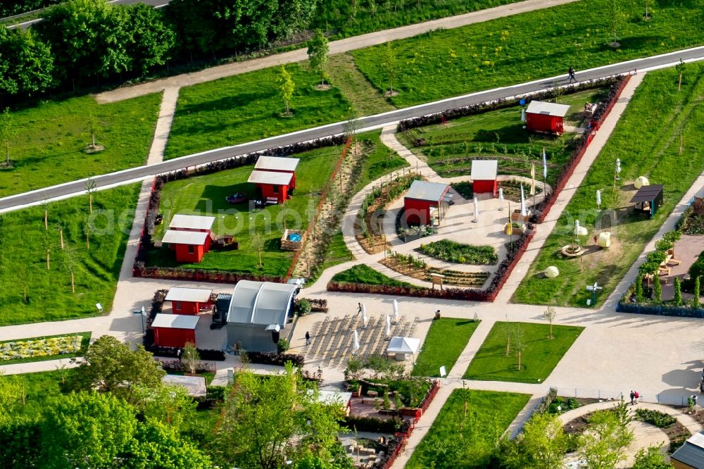 Aerial photograph Lahr/Schwarzwald - Exhibition grounds and park areas of the horticultural show Landesgartenschau 2018 in Lahr/Schwarzwald in the state Baden-Wuerttemberg, Germany