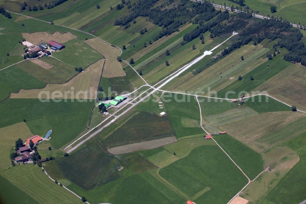 Aerial image Burgberg - Sailing airfield Agathazell in Burgberg in Bavaria. agathazell.info