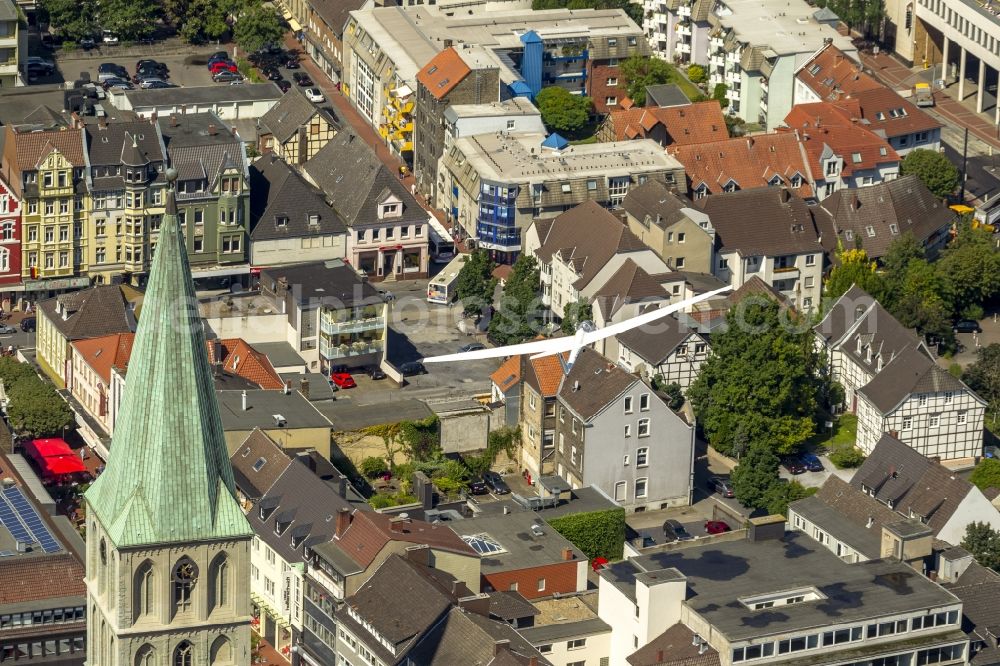 Aerial image Hamm - View at a flying glider over Hamm in the federal state North Rhine-Westphalia