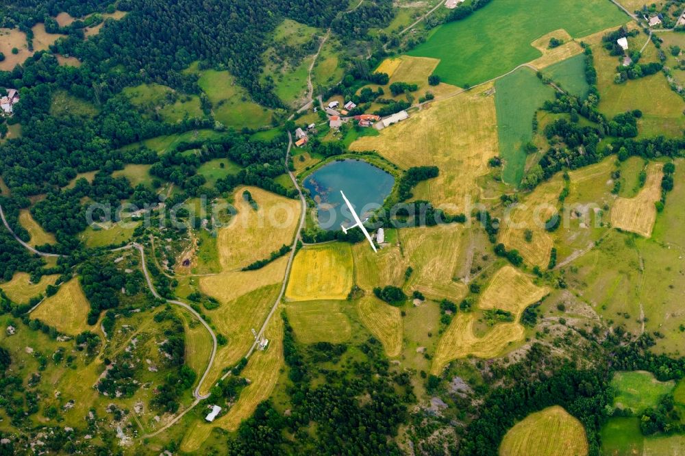 Chorges from the bird's eye view: Glider flying over the airspace in Chorges in Provence-Alpes-Cote d'Azur, France