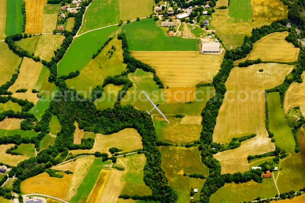 Aerial photograph Chorges - Glider flying over the airspace in Chorges in Provence-Alpes-Cote d'Azur, France