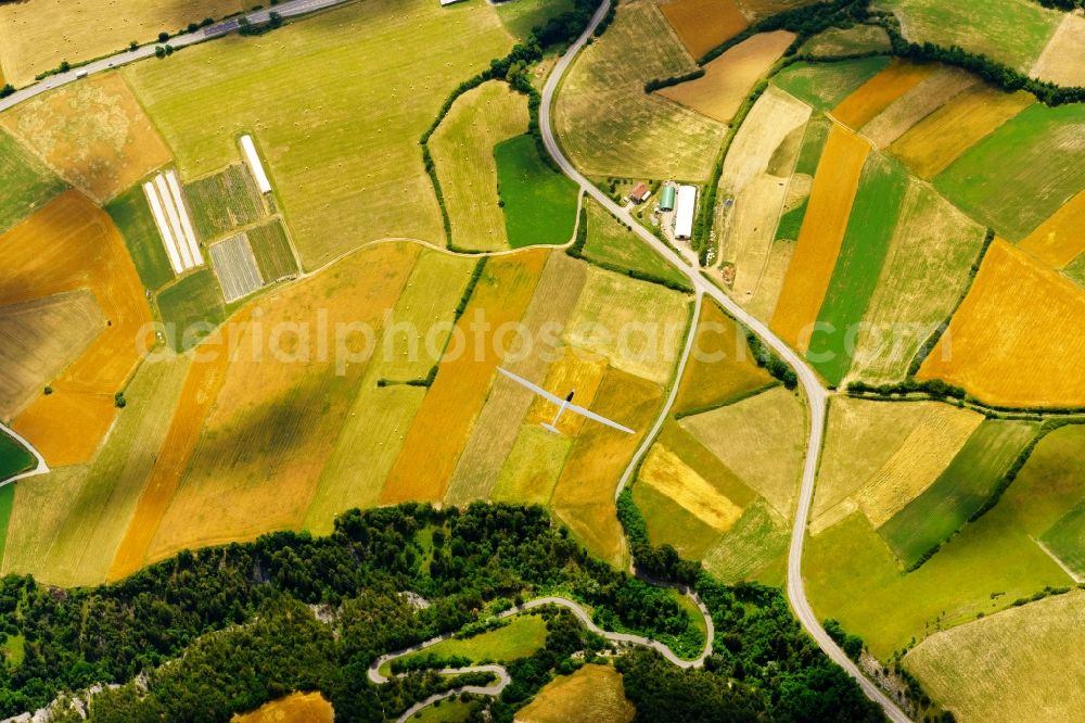 Aerial image Chorges - Glider flying over the airspace in Chorges in Provence-Alpes-Cote d'Azur, France