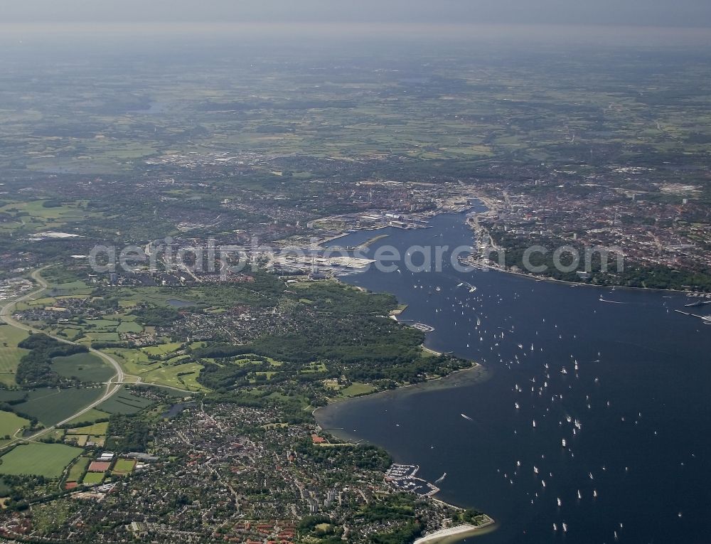 Aerial image Heikendorf - Sailing regatta on the Kiel Fjord in Schleswig-Holstein