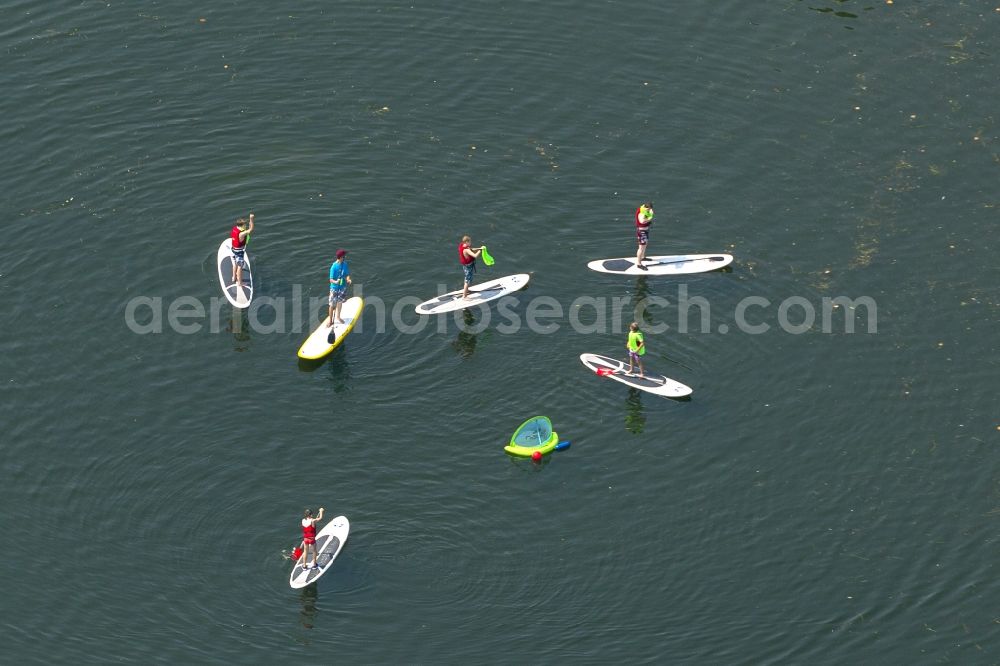 Bochum from the bird's eye view: View of the Kemnader Lake in Bochum in the state North Rhine-Westphalia