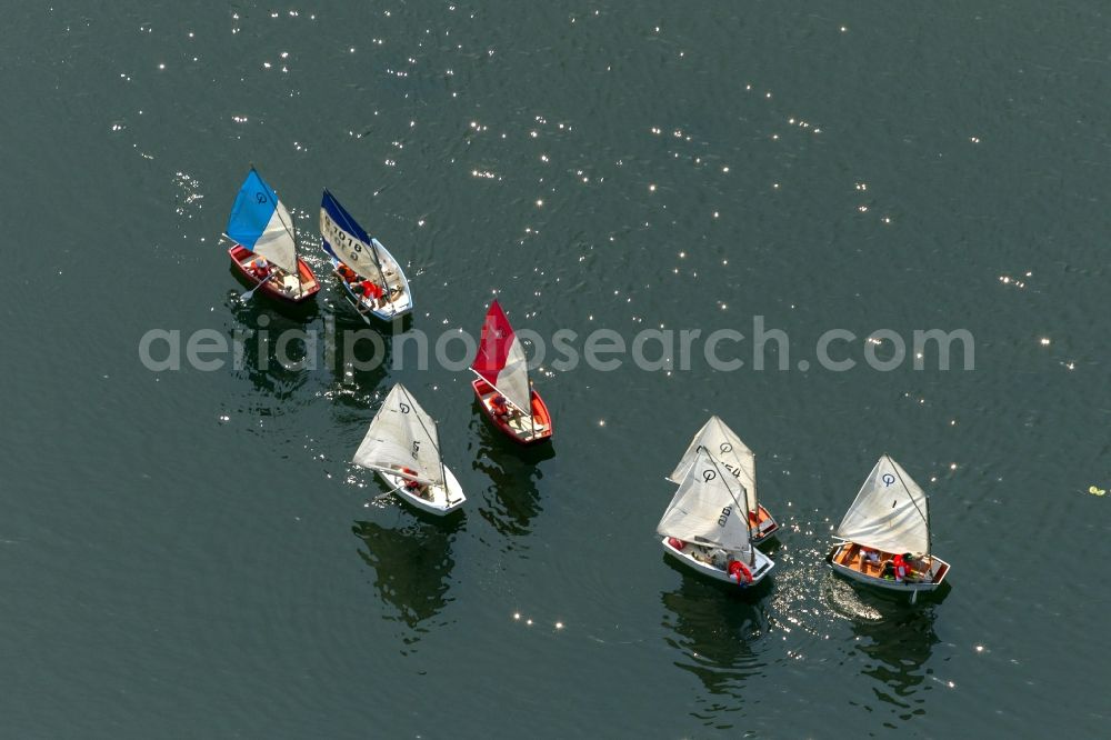 Aerial image Bochum - View of the Kemnader Lake in Bochum in the state North Rhine-Westphalia