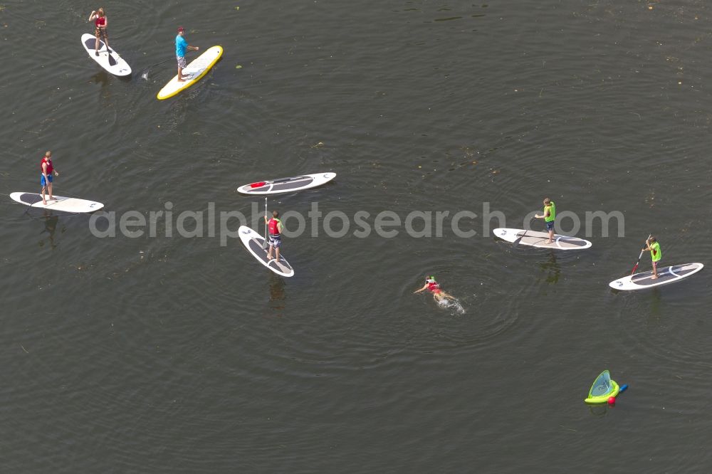 Bochum from the bird's eye view: View of the Kemnader Lake in Bochum in the state North Rhine-Westphalia