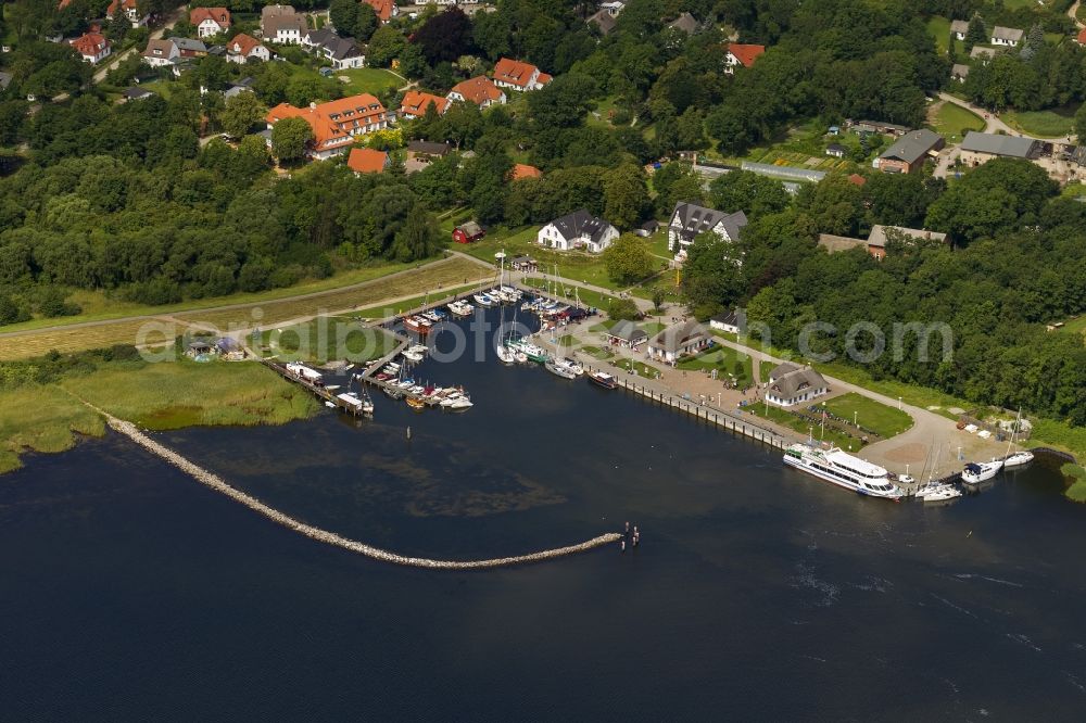 Vitte from above - Yacht harbor / marina Lange Ort - on the Vitte Hiddensee in Mecklenburg-Western Pomerania