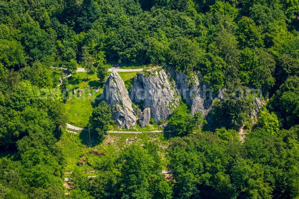 Aerial photograph Warstein - Point of interest Bilsteinhoehlen in Warstein in the state North Rhine-Westphalia, Germany