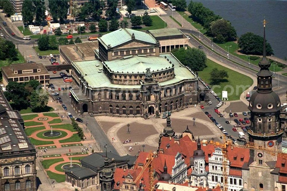 Aerial image Dresden - Semperoper Dresden