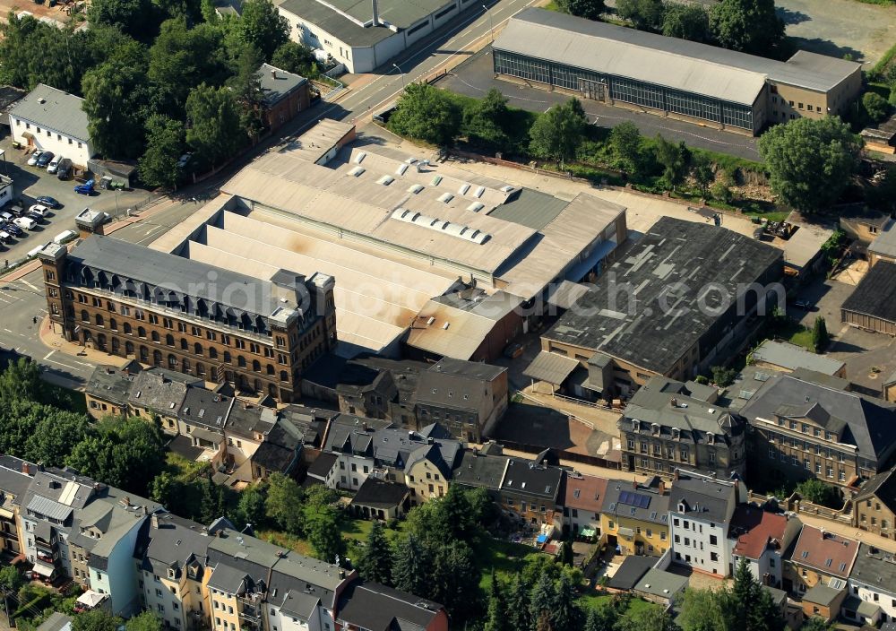 Aerial photograph Greiz - The SEMPUCO machine tool factory GmbH in Greiz in Thuringia has its headquarters on the corner Reichenbach-road and street brewery. In the production halls modern CNC machines and devices are manufactured