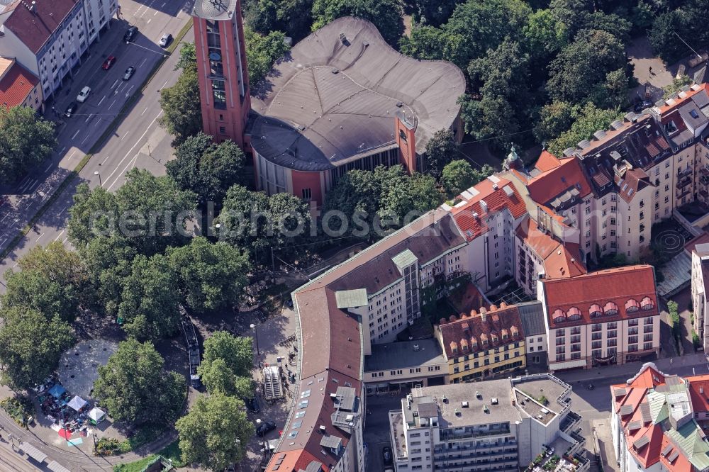 Aerial image München - Ensemble space Sendlinger- Tor- Platz in the inner city center in Munich in the state Bavaria